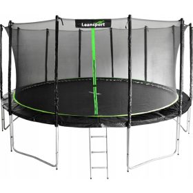 GARTEN-SPORTTRAMPOLIN MIT NETZ 16 Fuß + LEITER