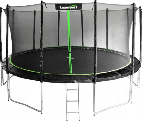 GARTEN-SPORTTRAMPOLIN MIT NETZ 16 Fuß + LEITER