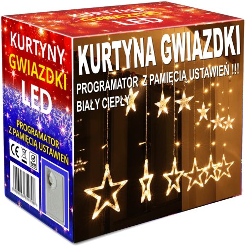  LICHTVORHANG LED STERNE Weihnachtsbeleuchtung