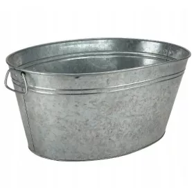    Whirlpool-Blumentopf 55 cm 38 cm, verzinkt, Metall, groß, ZWY