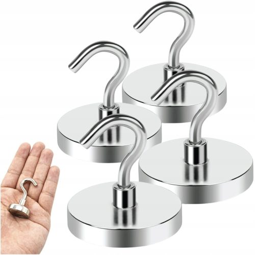 Starker Neodym-Haken, Hakenmagnet, XXL-Halterung, 32 mm x 45 mm, 24 kg