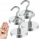 Starker Neodym-Haken, Hakenmagnet, XXL-Halterung, 32 mm x 45 mm, 24 kg