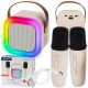 TRAGBARER BLUETOOTH-LAUTSPRECHER KARAOKE RGB 2 MIKROFONE USB SD MINI JACK + BEDIENUNGSANLEITUNG BLOW