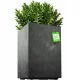  Kadax Blumentopf 39 cm x 39 x 40 cm, schwarzer Kunststoff