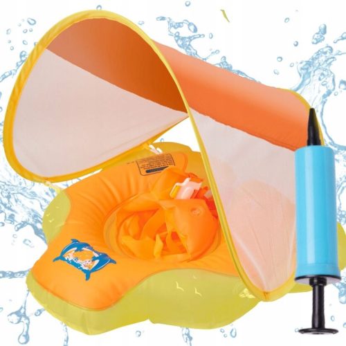 Aufblasbarer Schwimmring mit Überdachung und Pumpe