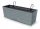  Prosperplast Blumentopf 58 cm x 18 x 19,5 cm, Kunststoff in Grau- und Silbertönen