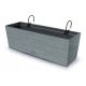  Prosperplast Blumentopf 58 cm x 18 x 19,5 cm, Kunststoff in Grau- und Silbertönen