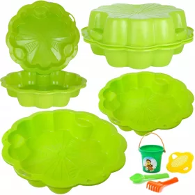 3Toysm 69480 blauer Doppel-Sandkasten