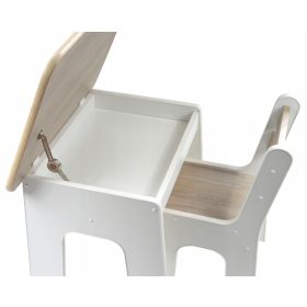  KidsMebel K2 Tisch und Stuhl, weiß und blau