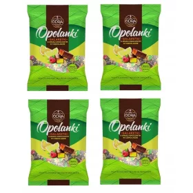   4x 1kg ODRA Opolanki Fruchtgelees in Schokolade, Kartonverpackung