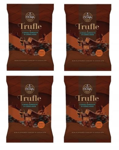 4x 1kg ODRA Rum Trüffel Pralinen in Schokolade - Großpackung