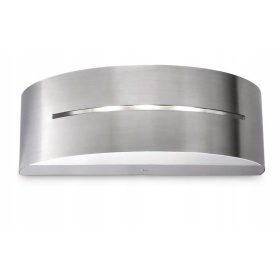    Philips Gartenwandleuchte, Grau- und Silbertöne, integrierte 8-W-LED-Quelle