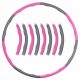  Fitness Hula Hoop 90 cm 8 straffende Teile Rosa und Grau
