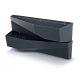 Prosperplast Blumentopf 78 cm x 19 x 35 cm, Kunststoff in den Farben Grau und Silber
