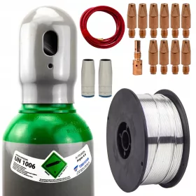  ALUMINIUM-MIG/MAG-SCHWEIßKIT MB 25 – ARGON 8L VOLLZYLINDER + ZUBEHÖR