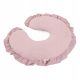  Croissant-Fütterungskissen mit Rüschen, Schmutziges Rosa, Baumwollbohne