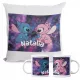  BECHER + KISSENSET Geschenk LILO STITCH Namensmuster