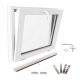Weißes PVC-Kippfenster 50x60 500x600 kippbar