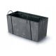  Prosperplast Blumentopf 39,5 cm x 18,5 x 19,5 cm Durchmesser 40 cm Kunststoff Graphit, Grau- und Silbertöne
