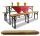  GardenLine Gartenmöbel-Set, Holz, braun, 3-teilig.