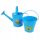 BLAUES GARTEN-SET GIEßKANNE + EIMER FÜR KINDER