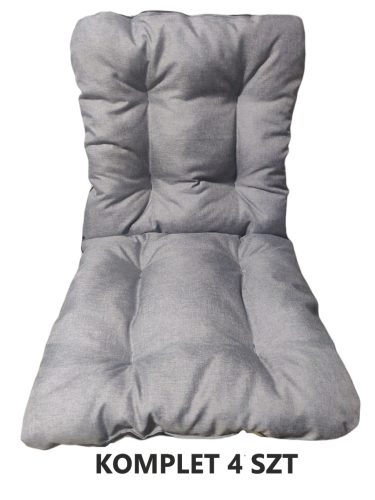  Gartenkissen wasserdicht für Stuhl 48x96x10 cm grau