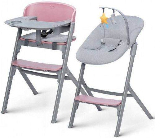  Kinderkraft Calmee Aster Pink Fütterungsstuhl mit Wippe