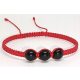  Armband schwarzer Turmalin Naturstein roter Faden Talisman
