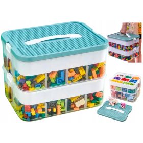    SPIELZEUGKISTE BLÖCKE 2-SCHICHTIGER SCHRECKLICHER BEHÄLTER LEGO ORGANIZER