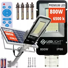  LED-Straßenleuchte 1500 W 15000 lm solarbetrieben