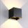  Schwarze Gartenwandleuchte mit integrierter 7-W-LED-Quelle