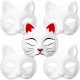  5 Stück Katzen-Gesichtsmasken, Halloween, blanko, Therian gratis!!