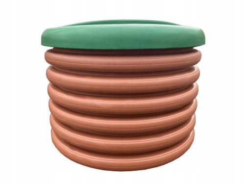 Rohr fi500 0,5 m, Brunnen, Schacht, Kanalisation + Schachtabdeckung, grün