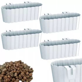    Prosperplast Blumentopf 38,3 cm x 21,2 x 13 cm, Kunststoff in Grau- und Silbertönen