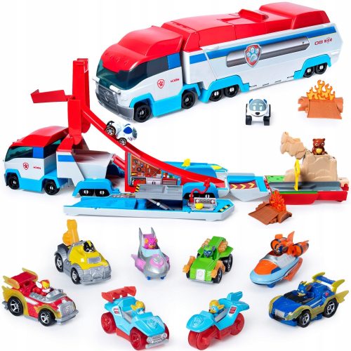  PAW PATROL ERWEITERBARE PATROL 2IN1 + 9 FAHRZEUGE
