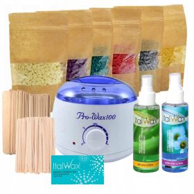    ITALWAX Enthaarungs-Starterset HEIZGERÄT + WACHSE + ZUBEHÖR