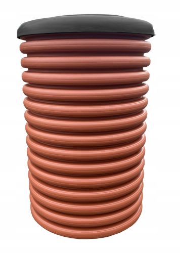 Fi500-Rohr, 1 m, Brunnen, Schacht, Abwassersystem + Schachtabdeckung, schwarz