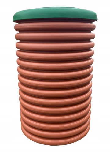 Fi500-Rohr, 1 m, Brunnen, Schacht, Abwassersystem + Schachtabdeckung, grün