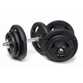  AbarQs verstellbare Gusseisenhanteln 2x 20 kg