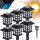  Aigostar eingebettete Solarlampe, schwarz, 32 cm, 6 Stk.