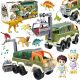  LKW-SET MIT DINOSAURIER UND AUTOS