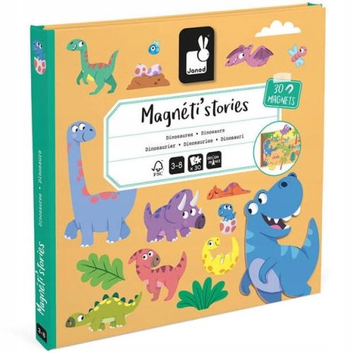  Magnetisches Puzzle Dinosaurier Magneti'stories 3+ JANOD