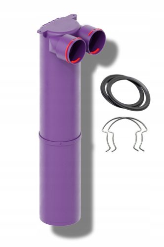 MAX-VENT Anschlusskasten 2x75/125 LANG Ag + Dichtungen + starke Verschlüsse