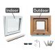 Lorac goldenes Eichen-PVC-Kippfenster 400 mm x 400 mm