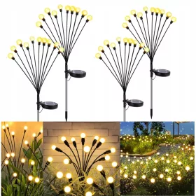    Solarlampe, schwarz, 65 cm, 2 Stk. + Solarlampe, schwarz, 65 cm, 2 Stk.