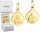  Skapulier-MEDAILLE GOTTESMUTTER, OFFENES HERZ JESUS, DOPPELSEITIGE 585-GRAVUR