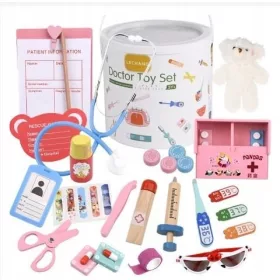  GROSSES ARZT-SET KLEINER ARZT ARZT aus Holz