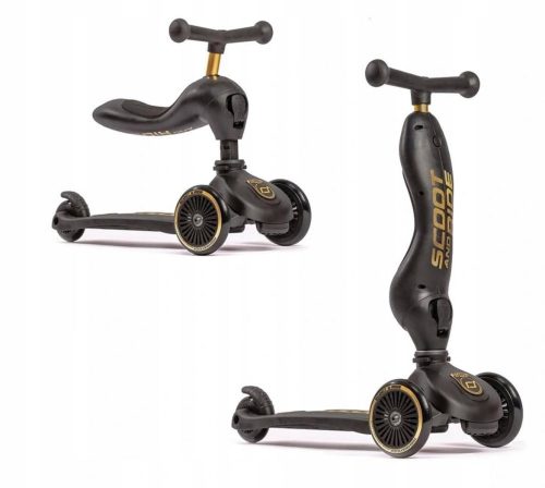  Scoot & Ride Dreiradroller Schwarz, Gold