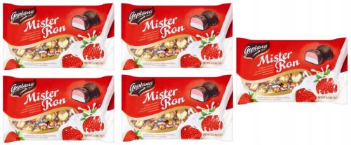 5x 1kg GOPLANA Mister Ron Erdbeer-Sahne Bonbons KARTON