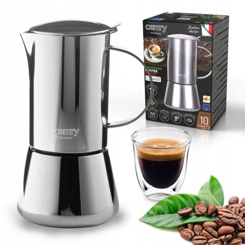  Kaffeemaschine Kaffeemaschine 500 ml Funktioniert mit Induktion, Gas, Stahl Camry